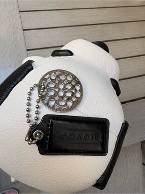 Black Silver Coach  Bag Charm